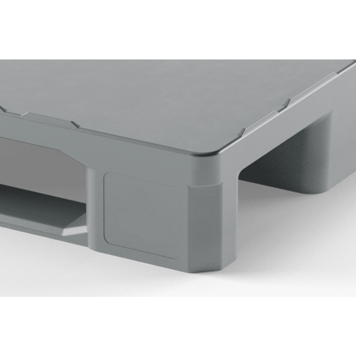 Palete de higiene robusta 1200x800x155 mm - Plástico HDPE - Com Rebordo