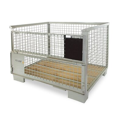 Gitterbox 1240x835x970mm - Norma UIC 435-3 - Aba articulada