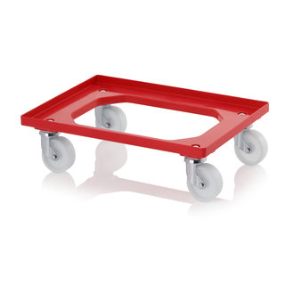 Base com rodízios de plástico 615 x 415 mm - fundo aberto