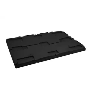 Tampa de plástico para contentores plásticos e colares para paletes 1210x810x44,5mm