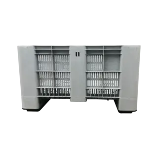 Contentor-palete em plástico perfurado, 4 pés, 1200x1000x580mm - 400L - Usado