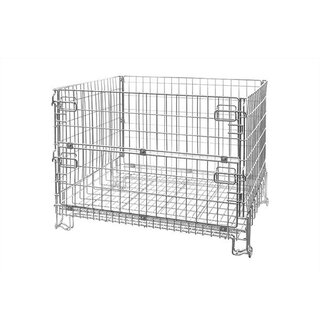 Contentor metálico, rebatível, galvanizado, 500 kg, 1200x1000x1000mm