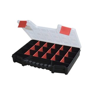 Caixa plástica organizadora 325x245x50mm - 18 compartimentos