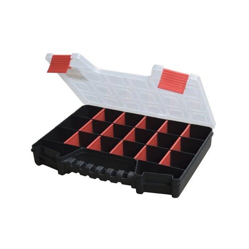 Caixa plástica organizadora 325x245x50mm - 18 compartimentos