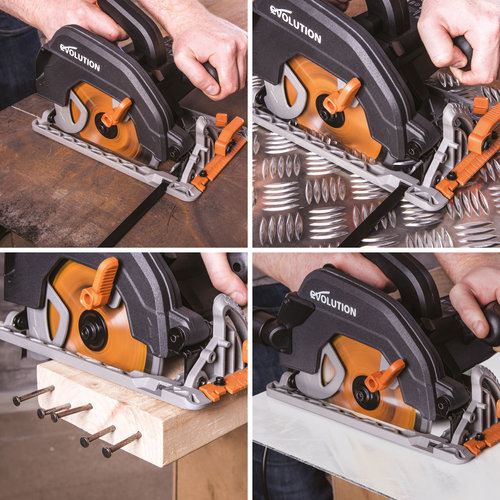 Evolution Power Tools Build Line MULTIFUNCTIONAL CIRCULAR SAW RAGE R185 CCS INCL.  TCT SAW BLADE