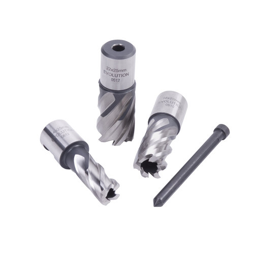 Evolution Power Tools Steel Line EVOLUTION SET CORE CUTTERS SHORT - 3 PIECES