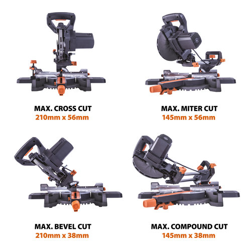 Evolution Power Tools Build Line MEHRWERKC GLEIT GEHRUNGSSÄGE RAGE - R185SMS+ INCL. SAGEBLATT