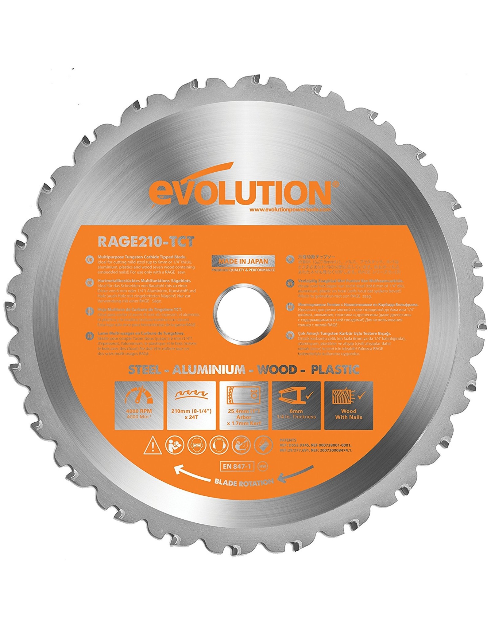 MULTIFUNCTIONAL MITRE SAW RAGE R210 CMS + 1 SAW BLADE + DIAMOND BLADE