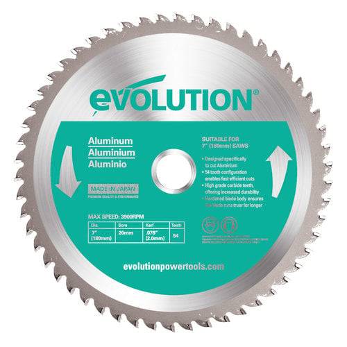 Evolution Power Tools Steel Line SAW BLADE ALUMINIUM 185 MM FOR CIRCULAR AND CHOP SAWS