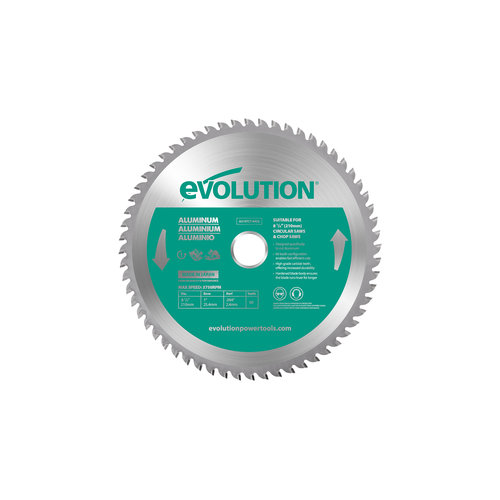 Evolution Power Tools Steel Line LAME ALUMINIUM 210 MM POUR SCIES CIRCULAIRES ET SCIES A TRONCONNER