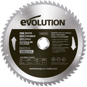 Evolution Power Tools Build Line SAW BLADE FINE WOOD 255 MM - CS & MS
