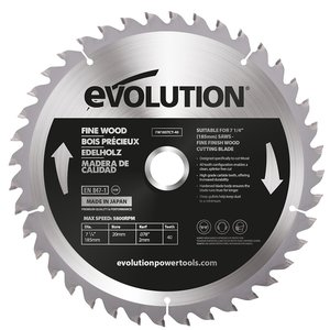 Evolution Power Tools Build Line SAW BLADE FINE WOOD 185 MM- CS & MS