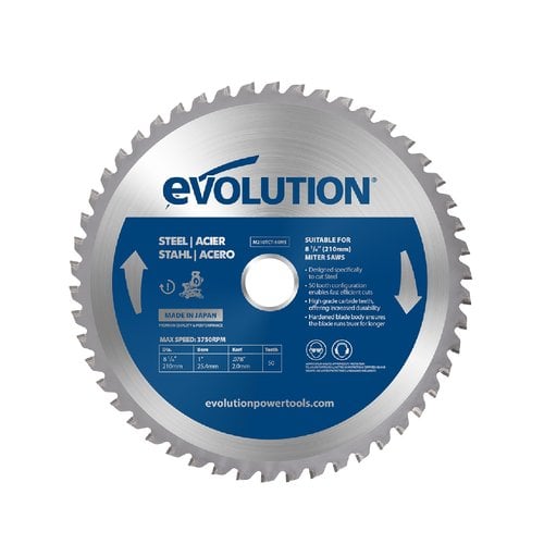 Evolution Power Tools Build Line SAW BLADE STEEL 210 MM FOR MITRE AND TABLE SAWS