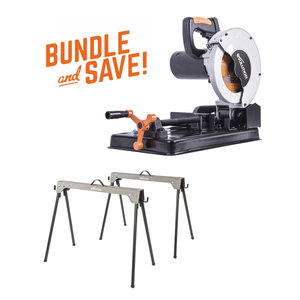 Evolution Power Tools Build Line PROMO GEHRUNGSSÄGE RAGE 4 + SÄGE STAND - SAW HORSE