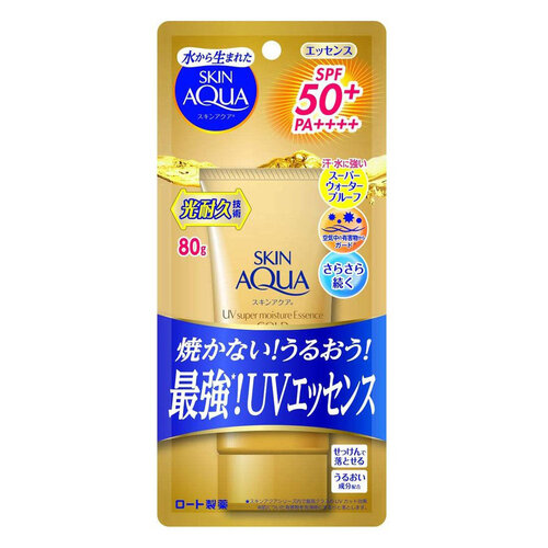 Rohto Mentholatum Skin Aqua UV Super Moisture Essence Gold SPF 50+ PA++++ Rohto Mentholatum Skin Aqua UV Super Moisture Essence Gold SPF 50+ PA++++