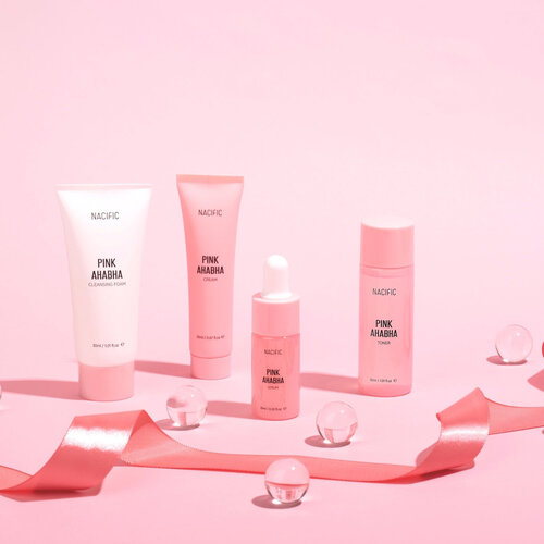 NACIFIC Pink Ahabha Kit (Toner 30ml + Serum 10ml + Cream 20ml + Cleansing 30ml)