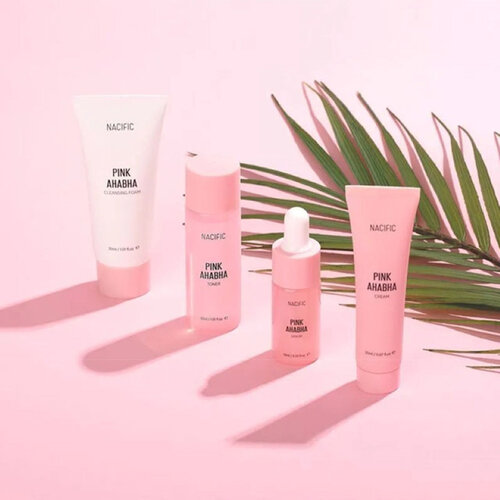 NACIFIC Pink Ahabha Kit (Toner 30ml + Serum 10ml + Cream 20ml + Cleansing 30ml)