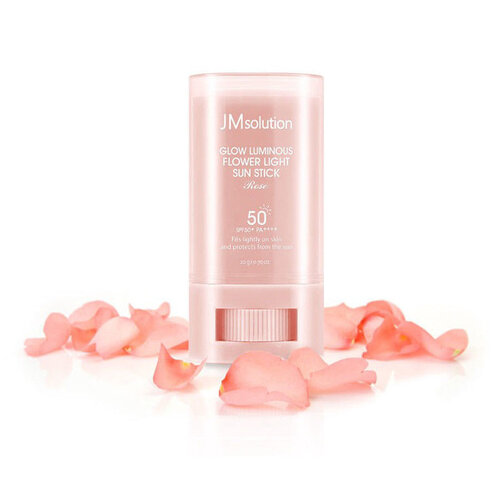 JMsolution Glow Luminous Flower Light Sun Stick Rose SPF50 PA++++
