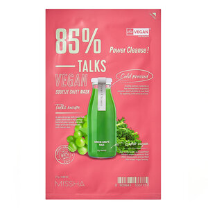 Missha Talks Vegan Squeeze Sheet Mask Power Cleanse Missha Talks Vegan Squeeze Sheet Mask Power Cleanse