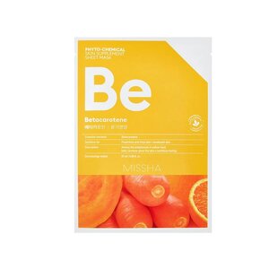 Missha Phytochemical Betacarotene  Skin Supplement Sheet Mask