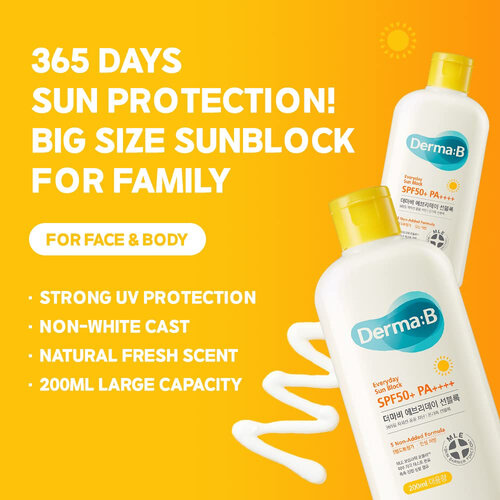 DERMA:B Everyday Sun Block SPF50+ PA++++ DERMA:B Everyday Sun Block SPF50+ PA++++