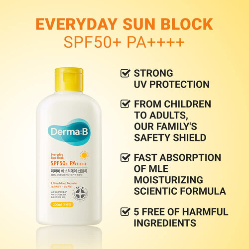 DERMA:B Everyday Sun Block SPF50+ PA++++ DERMA:B Everyday Sun Block SPF50+ PA++++
