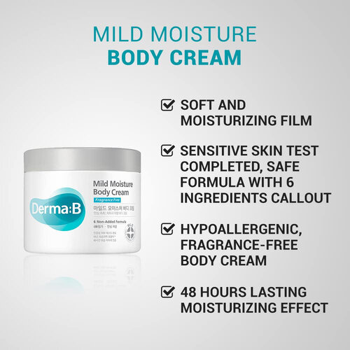 DERMA:B Mild Moisture Body Cream DERMA:B Mild Moisture Body Cream