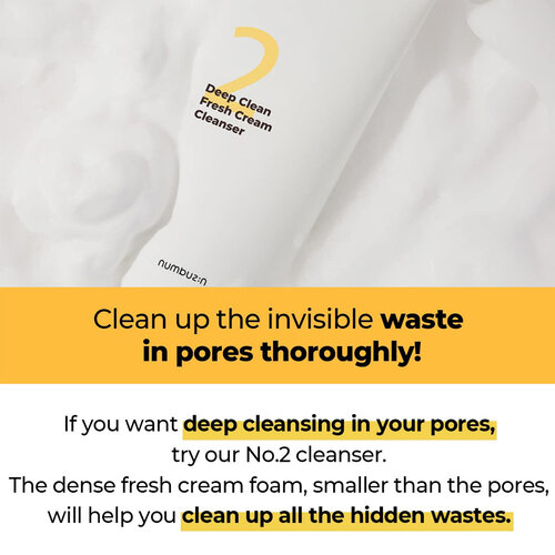 Numbuzin No.2 Deep Clean Fresh Cream Cleanser Numbuzin No.2 Deep Clean Fresh Cream Cleanser