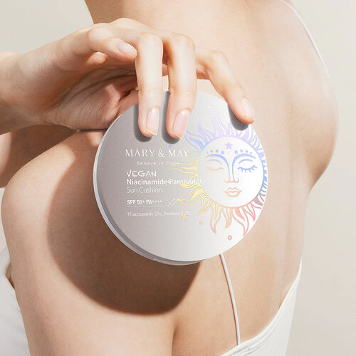 Mary & May Vegan Niacinamide Panthenol Sun Cushion SPF50+ PA++++ Mary & May Vegan Niacinamide Panthenol Sun Cushion SPF50+ PA++++