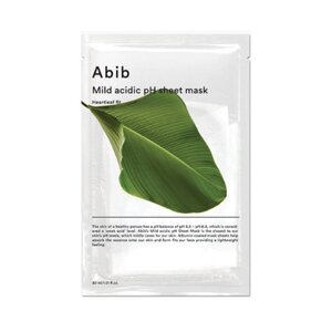 Abib Mild Acidic pH Sheet Mask Heartleaf Fit