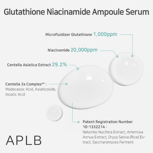 APLB Glutathione Niacinamide Ampoule Serum APLB Glutathione Niacinamide Ampoule Serum