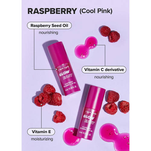 I Dew Care Glow Easy Raspberry Vitamin C Lip Oil I Dew Care Glow Easy Raspberry Vitamin C Lip Oil