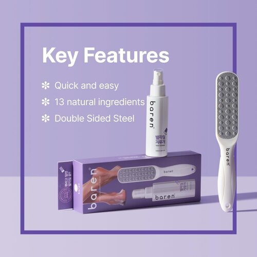 Baren Callus Remover Kit for Feet Foot File & Peeling Foot Spray Baren Callus Remover Kit for Feet Foot File & Peeling Foot Spray
