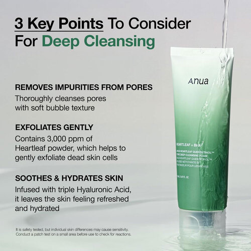 Anua Heartleaf Quercetinol  Pore Deep Cleansing Foam Anua Heartleaf Quercetinol  Pore Deep Cleansing Foam