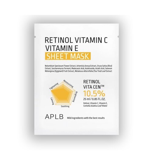 APLB Retinol Vitamin C Vitamin E Sheet Mask APLB Retinol Vitamin C Vitamin E Sheet Mask