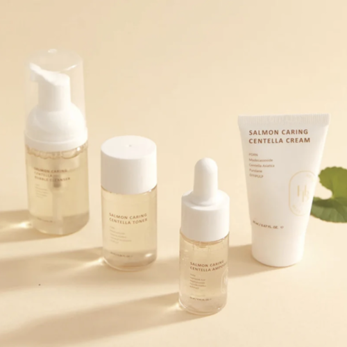 HEVEBLUE Salmon Caring Centella Special Travel Kit Bag HEVEBLUE Salmon Caring Centella Special Travel Kit Bag