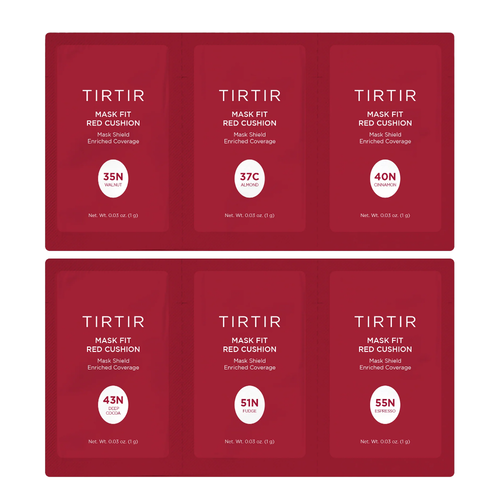 TirTir Mask Fit Red Cushion 6 Shade Trial Kit TirTir Mask Fit Red Cushion 6 Shade Trial Kit