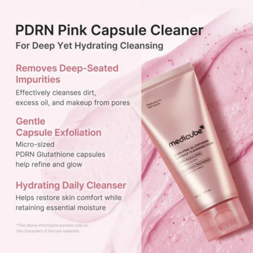 Medicube PDRN Pink Glutathione Capsule Cleansing Foam Medicube PDRN Pink Glutathione Capsule Cleansing Foam
