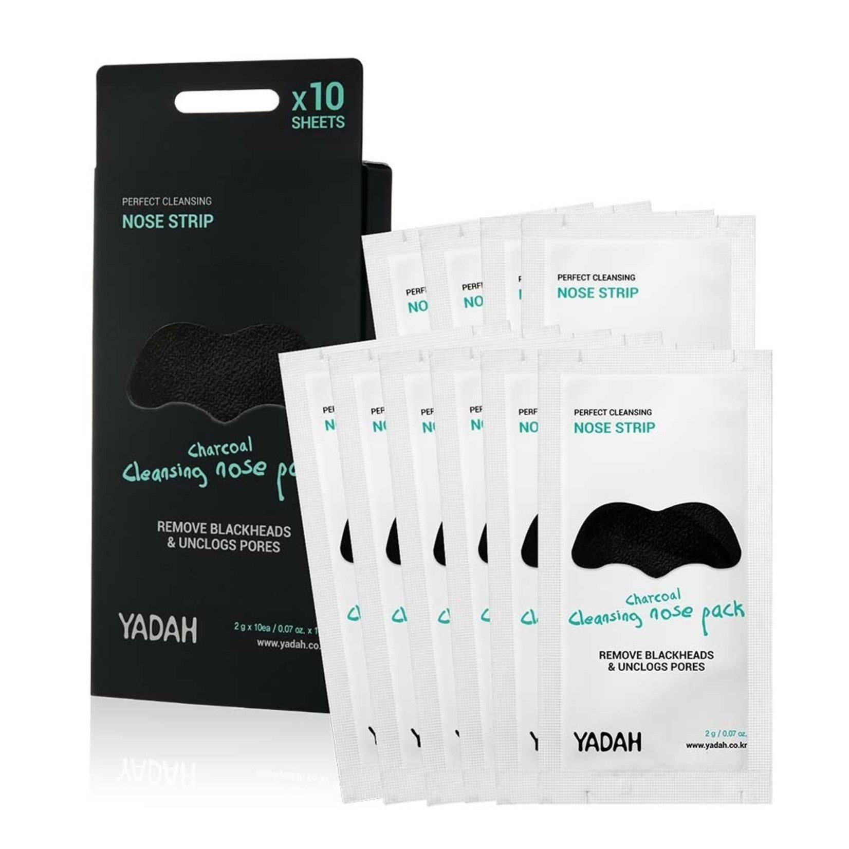 Yadah Charcoal Cleansing Nose Pack 10 pcs