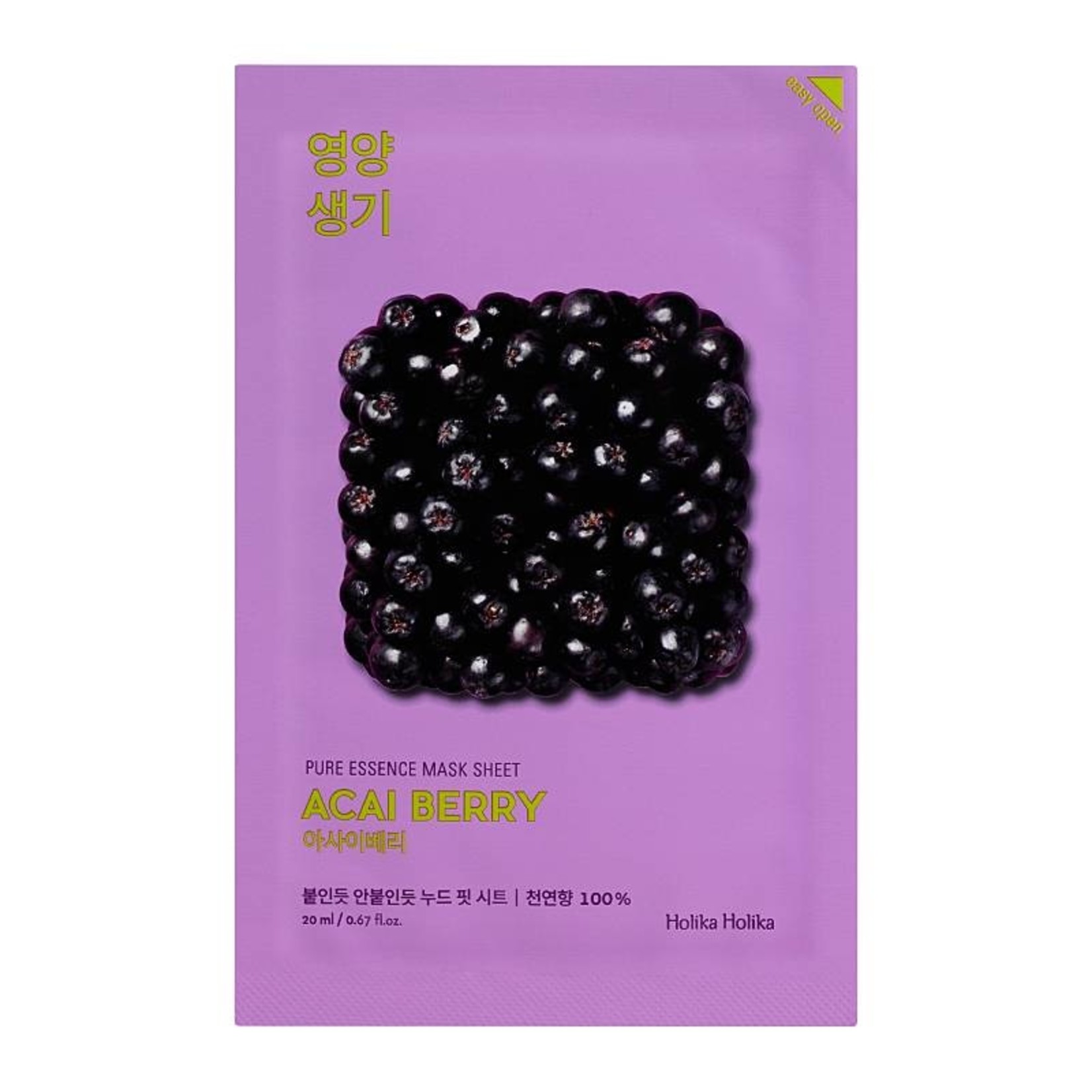 Holika Holika Pure Essence Mask Sheet Acai Berry 10pcs