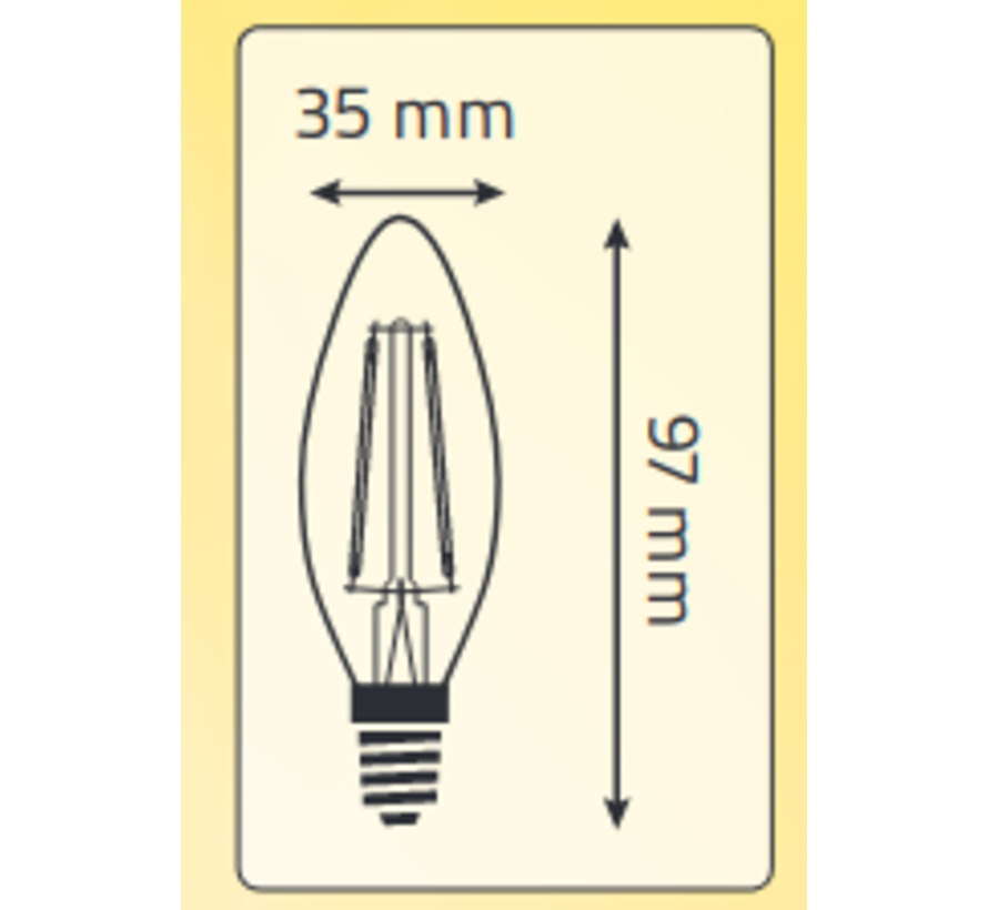 Pure-Z-Retro-led "Candle" 3 Watt helder