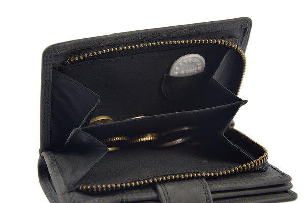 4 East Wallet buffalo leather - wallet with many cards - Wallet men - Wallet - Wallet Quality - Unisex wallet - Black