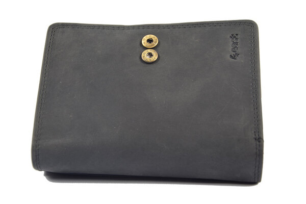 4 East Wallet buffalo leather - wallet with many cards - Wallet men - Wallet - Wallet Quality - Unisex wallet - Black