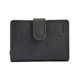 4 East Portemonnee buffelleer - portemonnee met veel pasjes - Portemonnee heren - Portemonnee - Portemonnee kwaliteit - Unisex portemonnee - Zwart