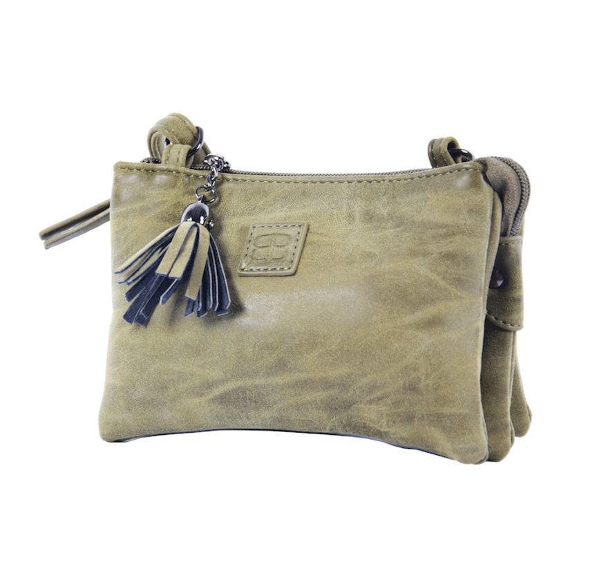 green shoulder bag