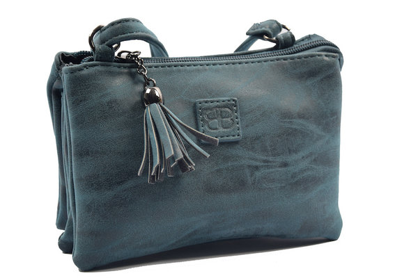 Bicky Bernard Tas - tasssen - bags - Bag- Bicky Bernard- Harmonica 3-Vaks tasje - schoudertasje - crossbody tasje - donkerblauw Bicky Bernard Tas - tasssen - bags - Bag- Bicky Bernard- Harmonica 3-Vaks tasje - schoudertasje - crossbody tasje - donkerblauw