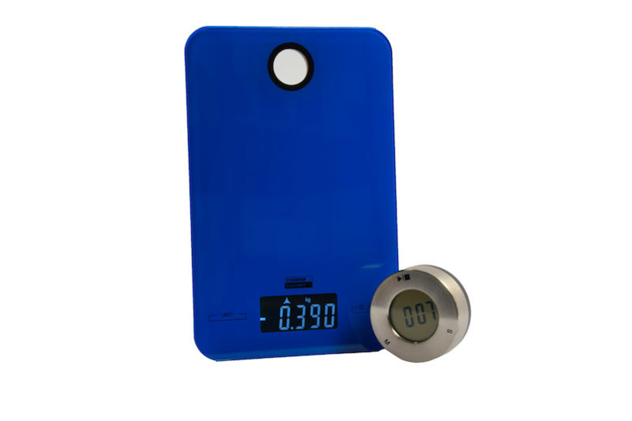 Discountershop Digitale keukenweegschaal 5 KG met keuken timer\Blauw Discountershop Digitale keukenweegschaal 5 KG met keuken timer\Blauw