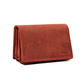 4 East Red Buffalo Leather Wallet - RFID, Press studs, 12.5x8.5x3 cm 4 East Red Buffalo Leather Wallet - RFID, Press studs, 12.5x8.5x3 cm