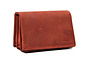 Rode Buffelleer Portemonnee - RFID, Drukknopen, 12.5x8.5x3 cm