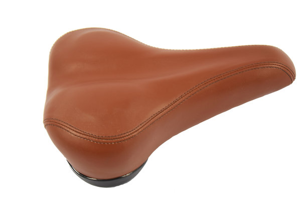 Discountershop Comfortabele Bruine Fietsstoel - Kunststof, Foam & Ijzer - Met Uitsparing - 28.5X17 Cm - 556 g Discountershop Comfortabele Bruine Fietsstoel - Kunststof, Foam & Ijzer - Met Uitsparing - 28.5X17 Cm - 556 g